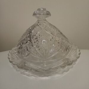 Vintage Glass Butter Dish